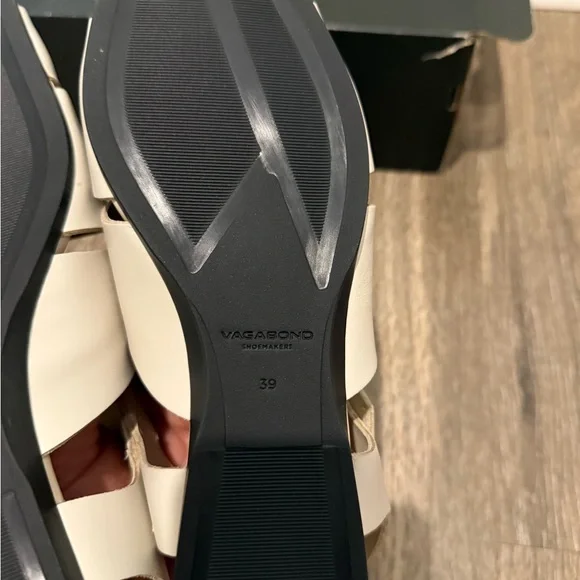 Vegabond Cream Leather Wioletta Fisherman Flat Sandals 8.5 - Picture 4 of 6